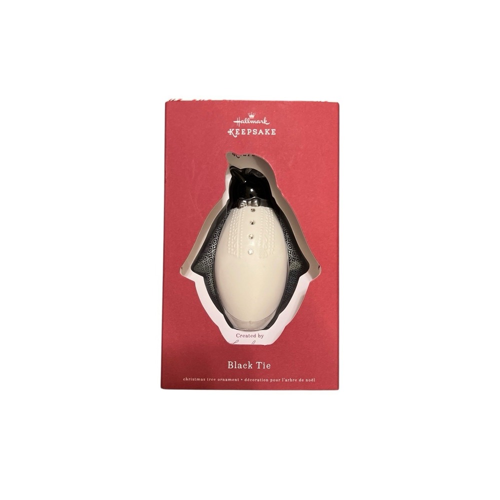 Hallmark Keepsake Porcelain Christmas Ornament 2015 Black Tie Penguin - Picture 7 of 7